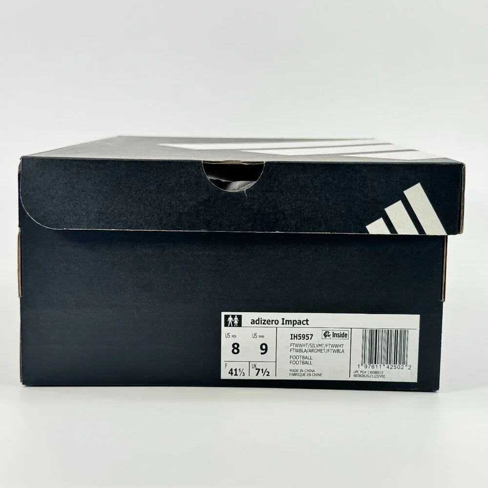 Adidas Adizero Impact 'Cloud White Silver' IH5957 Football Multi Size